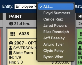 Filter by Employee